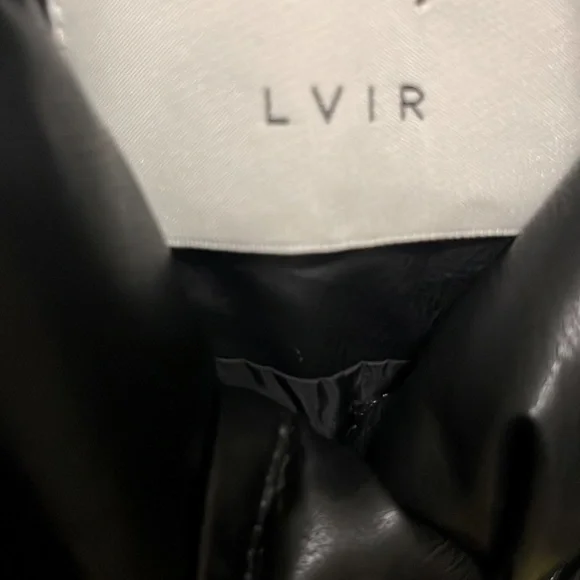 LVIR Hooded Leather Puffer Coat Size M - Picture 10 of 15